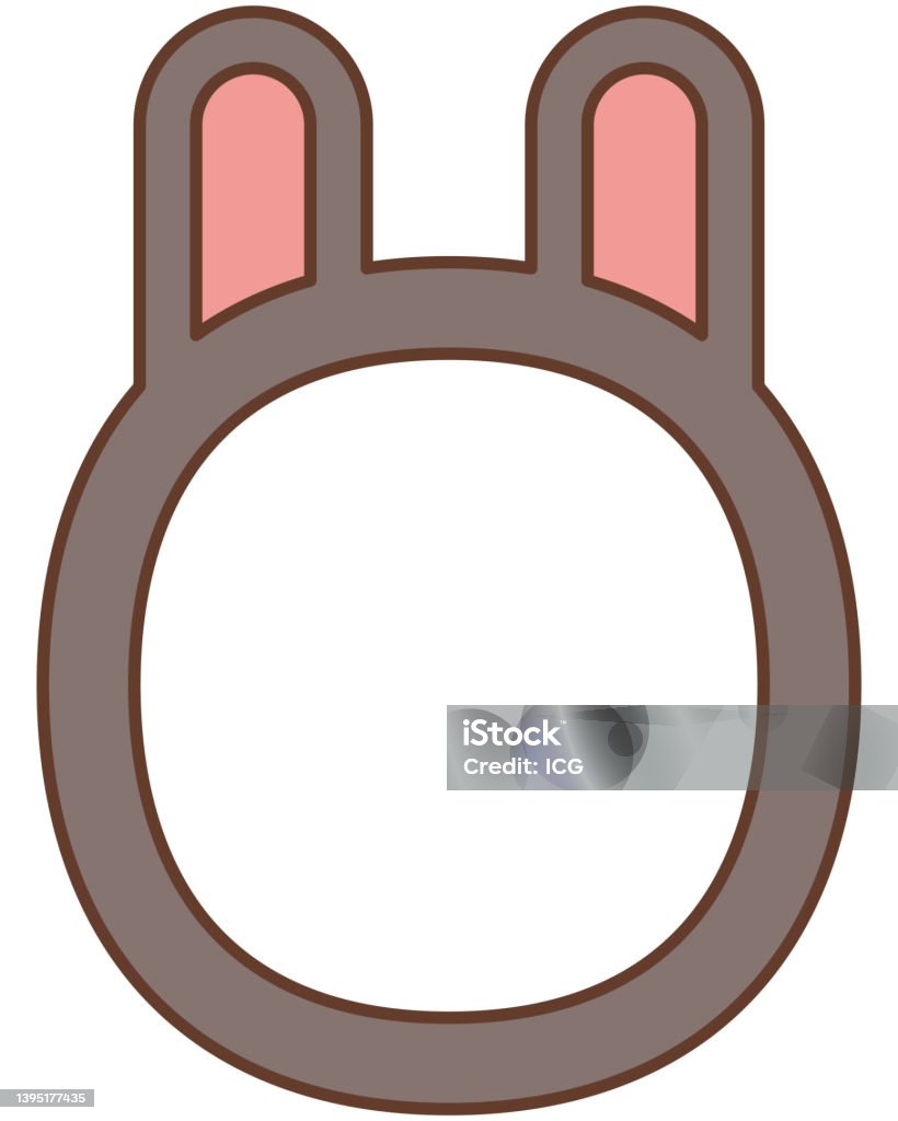 Brown Rabbit Frame Rabbit Face Frame Brown Stock Illustration - Download Image Now ...