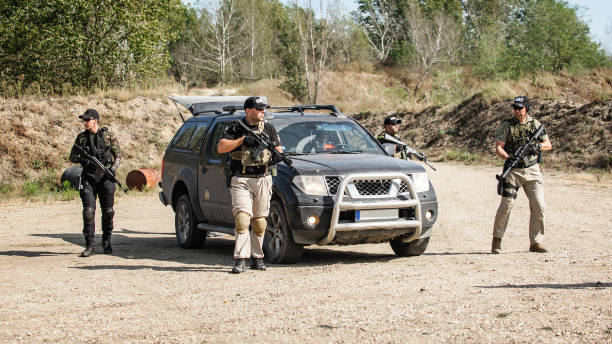 istock Anti-Terrorist unit exercise. Securing vehicles and rescuing hostages 1395181856