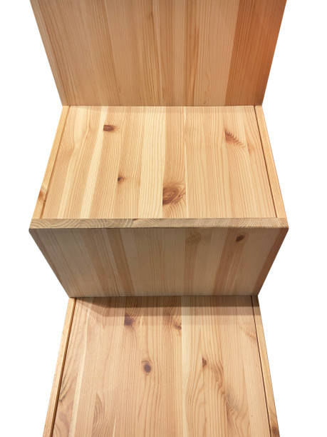 istock Wooden staircase isolated on the white background (Clipping Path) 1395183296