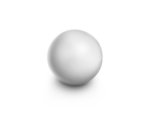 White Spheres Isolated on white Background. 3D render