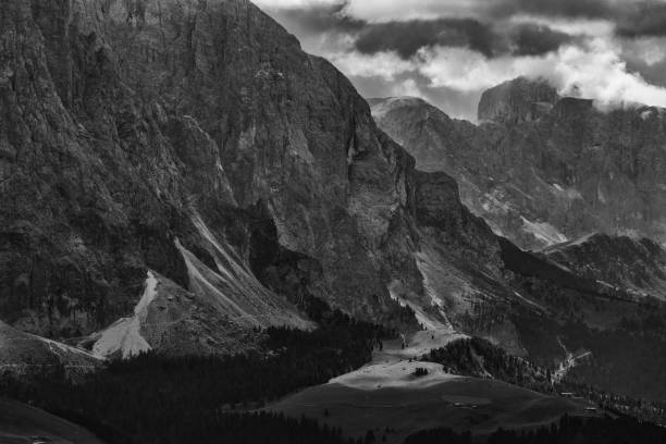 Outdoor iconic landscape on the Dolomites: from Puez park