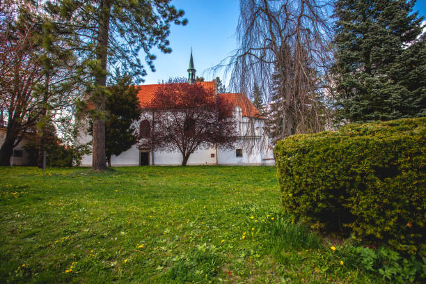 Church in the park in Vysoke Myto