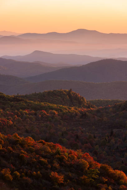istock Morning light over layers of mountains 1395187680