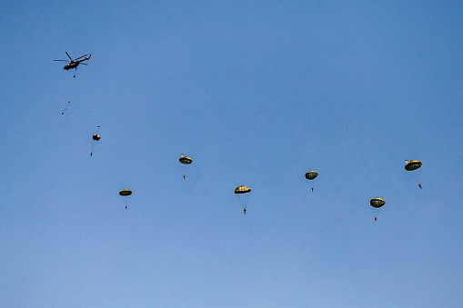 Paratroopers Dropping