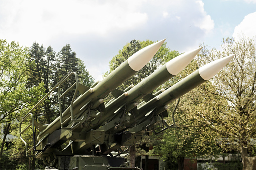 Surface-to-air or anti-aircraft missile system.
