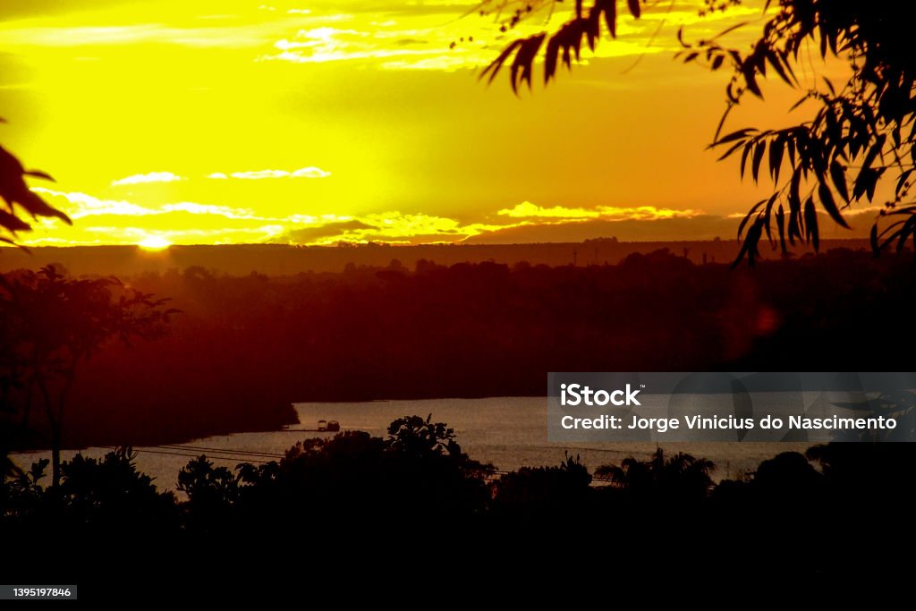 lake paranoa sunset at lake paranoa Brasilia Stock Photo