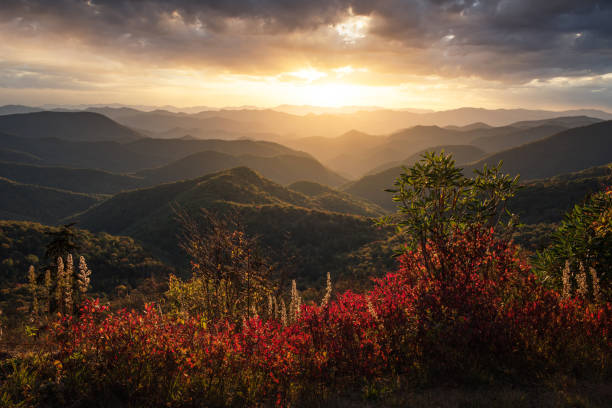 istock A moody autumn sunset over the Blue Ridge Mountains 1395198893