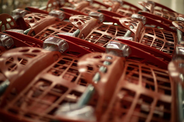 istock Supermarket details. Red plastic containers. 1395198976