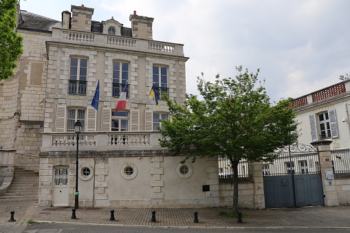 The prefecture of Cher, seen from the outside, city of Bourges, department of Cher, France