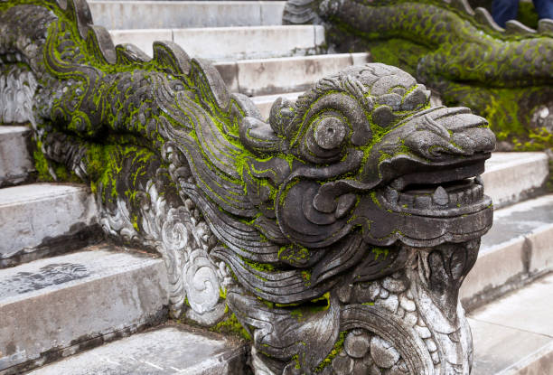 istock Dragon-shaped handrail in Hue Imperial Palace 1395209882