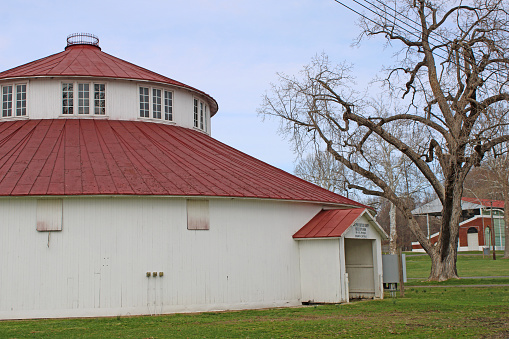 Lancaster, Ohio USA - The Round Barn at Fairfield County Fairgrounds