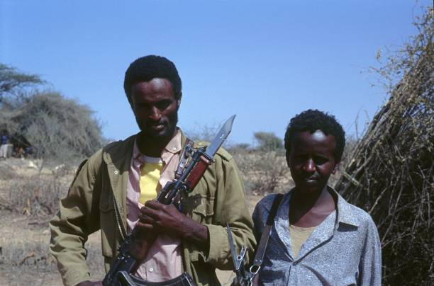 Two members of an Ethiopian militia Ethiopia, Northeast Africa, 1984. Two members of an Ethiopian militia. ethiopia photos stock pictures, royalty-free photos & images