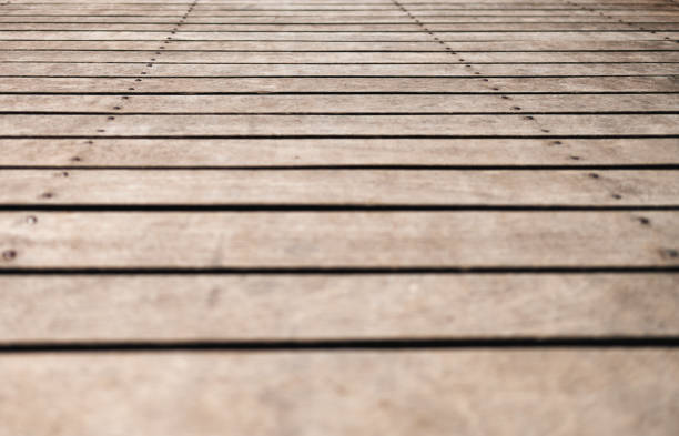 detailf of a weatherproof wooden walkway