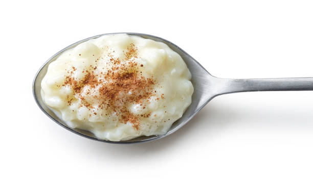 istock spoon of rice milk pudding 1395223967