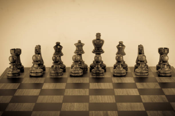istock chess figure on chess board game concept for ideas 1395224004