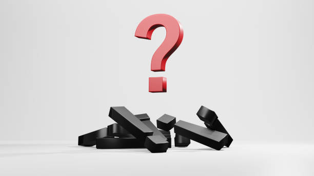 istock The exclamation mark and Question mark on floor , 3D render 1395226248