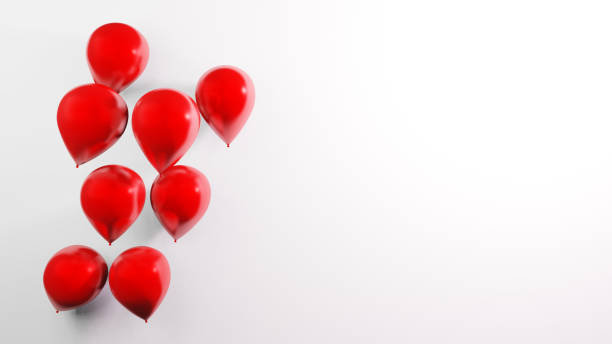 istock 3D render balloon party  isolated background. 3D illustration 1395226306