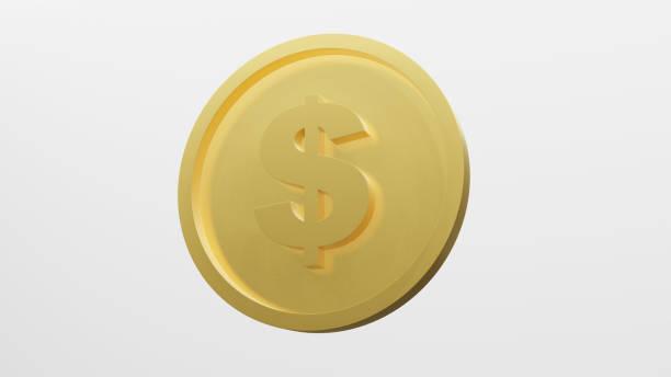 istock US dollar currency gold coin , 3D rendering 1395231954