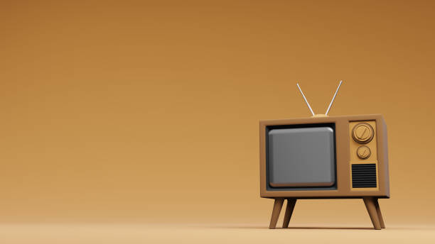istock television TV vintage design , 3d rendering 1395233920