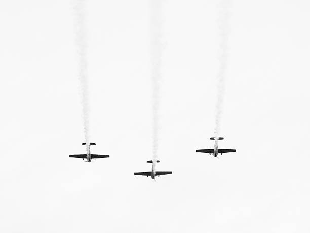 three planes flying over stock photo