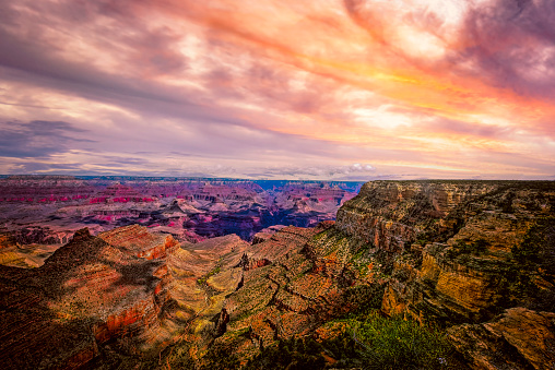 Sunset at the Grand Canyon in Arizona