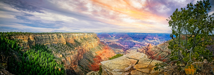 Sunset at the Grand Canyon in Arizona