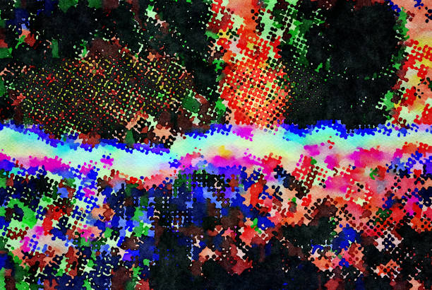 Pop Art Half Tone Style Background from my creative digital work with a watercolour painting aesthetic for a modern twist.