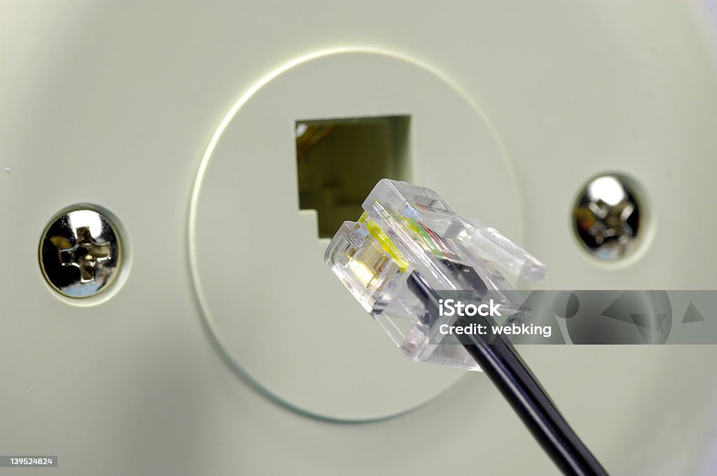 Conector hembra para teléfono - Foto de stock de Alambre libre de derechos