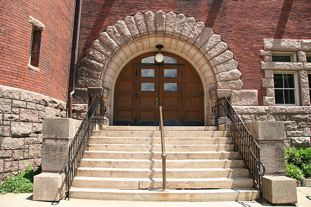 istock Brick Archway and Wooden Doors 139524841