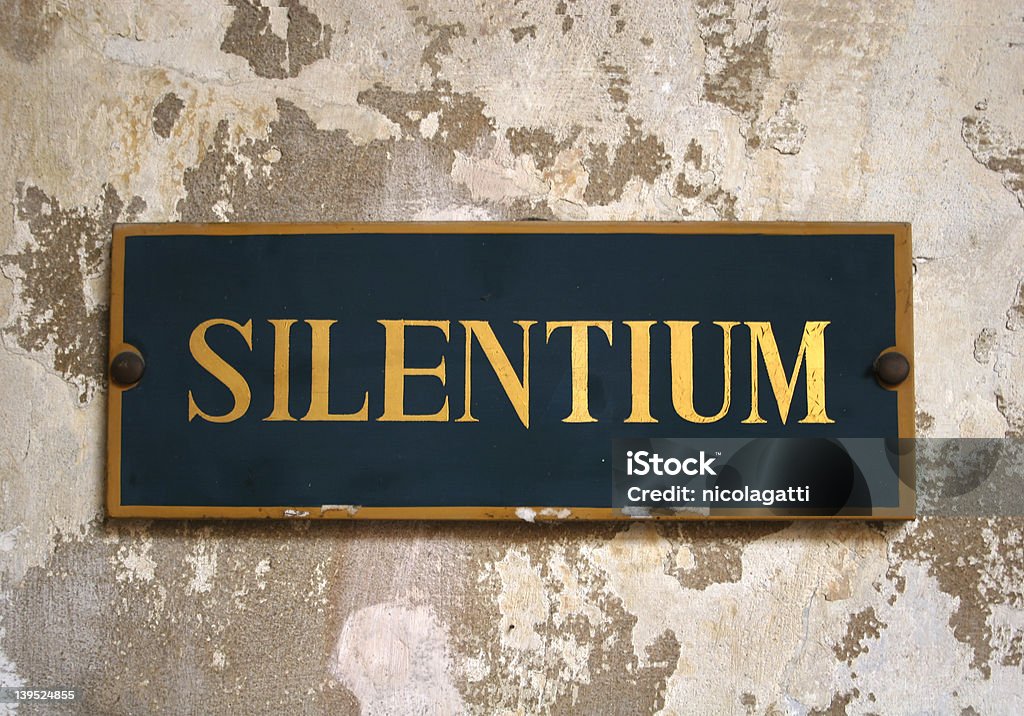 Silentium, Stille - Lizenzfrei Alt Stock-Foto