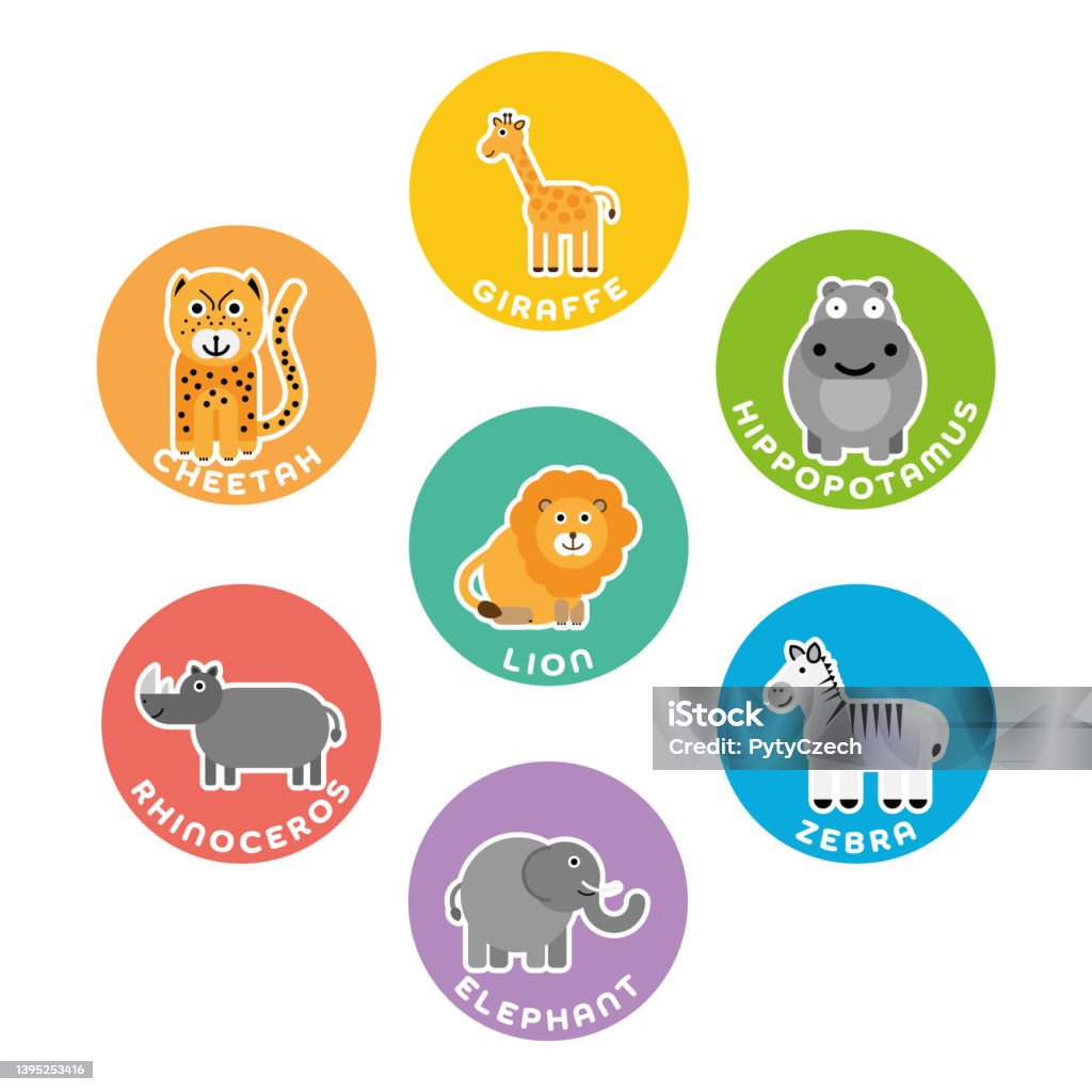 Ilustración de Colección De Animales Salvajes De La Sabana Africana Conjunto De 7 Personajes De Dibujos Animados En El Círculo Con Etiquetas De Nombre Ilustración Vectorial y más Vectores Libres de Derechos Ilustración de Colección De Animales Salvajes De La Sabana Africana Conjunto De 7 Personajes De Dibujos Animados En El Círculo Con Etiquetas De Nombre Ilustración Vectorial y más Vectores Libres de Derechos
