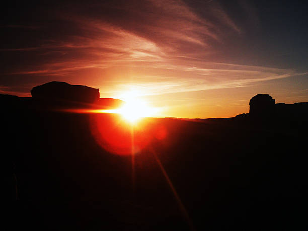 Sunset Monument Valley 2 stock photo