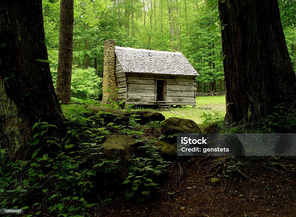 The Old House. the 150 yrs old house. Gatlinburg vicinities, TN. Agreement Stock Photo