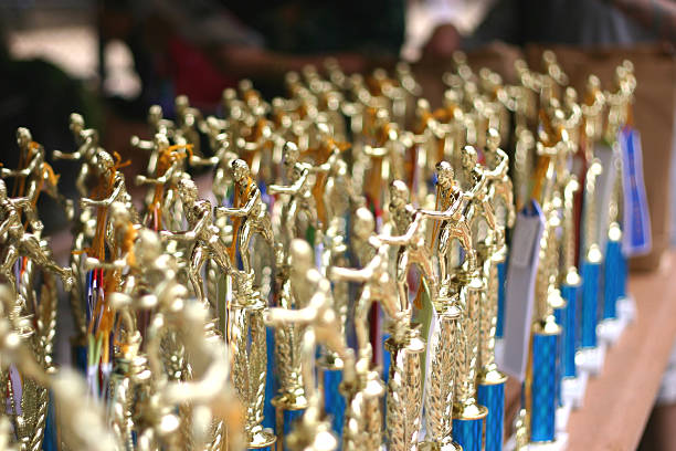 Trophies stock photo