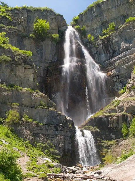 Photo of Stewart Falls from below