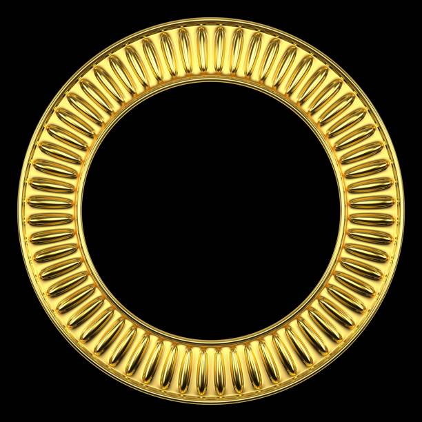 istock Elegant Luxury Circular Ornamental Gold Frame. 1395269047