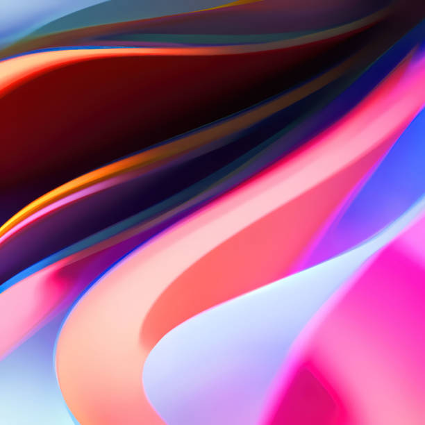 istock 3d rendering Curve Dynamic watercolor texture blend Fluid Liquid Wallpaper. Light Pastel Cold Color Colorful Swirl Gradient Mesh. Bright Pink Vivid Vibrant Smooth Surface. 1395270346