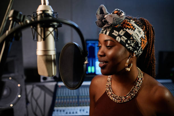 istock African American Jazz Singer In Recording Studio 1395270378
