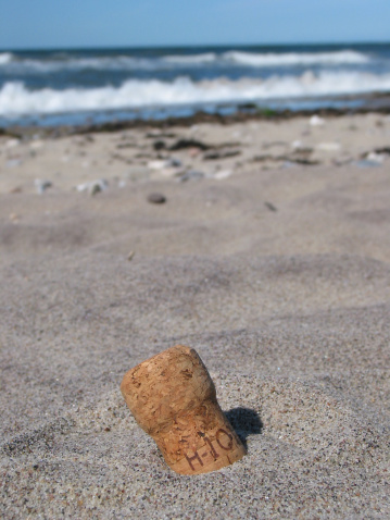 Old cork in the beach... somebody probably had a great party here :-)