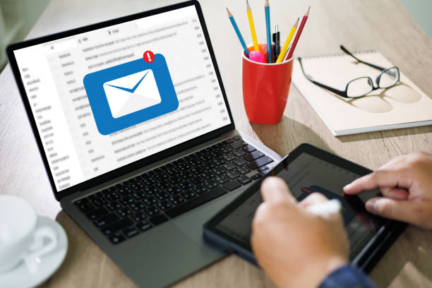 istock Mail Communication Connection message to mailing contacts phone Global Letters Concept 1395272019