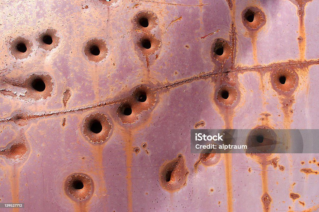 bullet Löcher, ein genossen Hintergrund - Lizenzfrei Einschussloch Stock-Foto