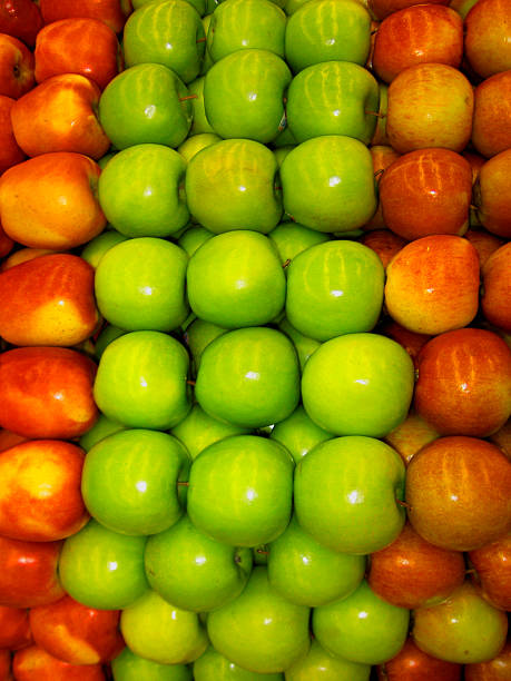 Pommes vertes et rouges - Photo