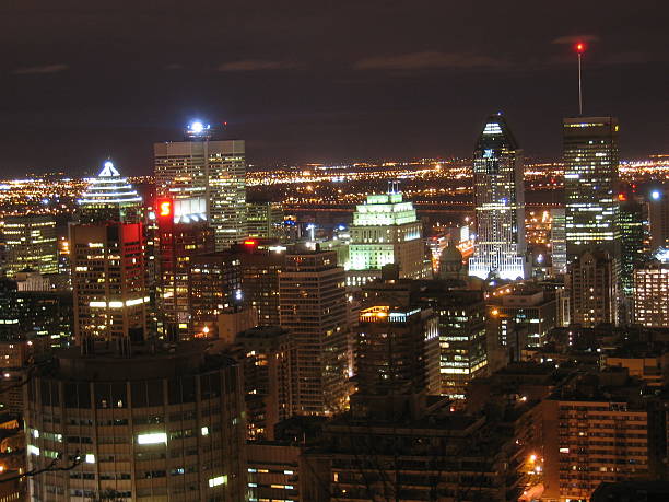 city center Montreal stock photo