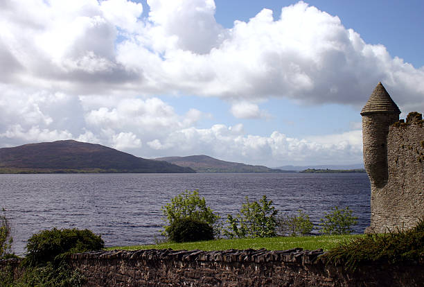 Oyster farming mariculture along the coast of Ireland.