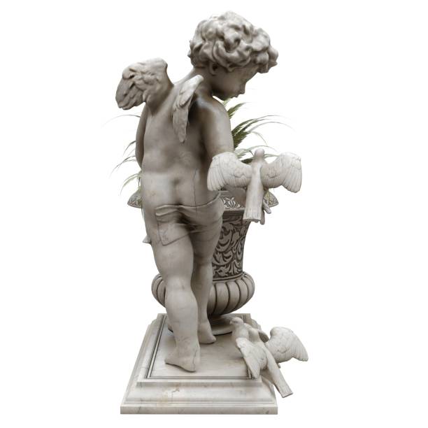 Old plaster cast of a 19th century clay copy of a classical Roman or Greek statue.