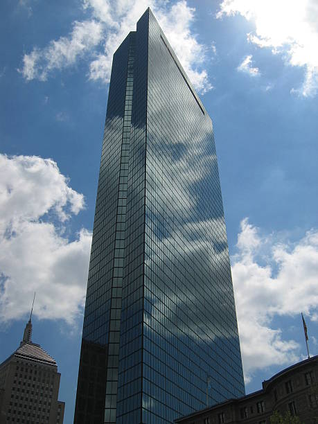 reflecting tower stock photo