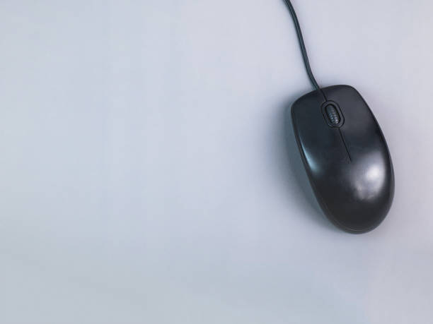 istock old black wired mouse Left and right click buttons Ready to use. There is a gray active area. There is a copy space to insert text. Business, shopping and gaming 1395281738