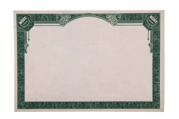 istock blank actual certificate with elegant border. vintage certificate or share certificate for copy space 1395283054
