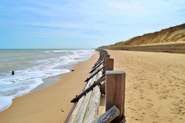 Breakwater on sandy beach