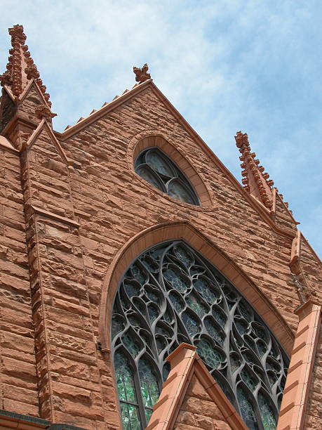 Church Building with Stained Glass